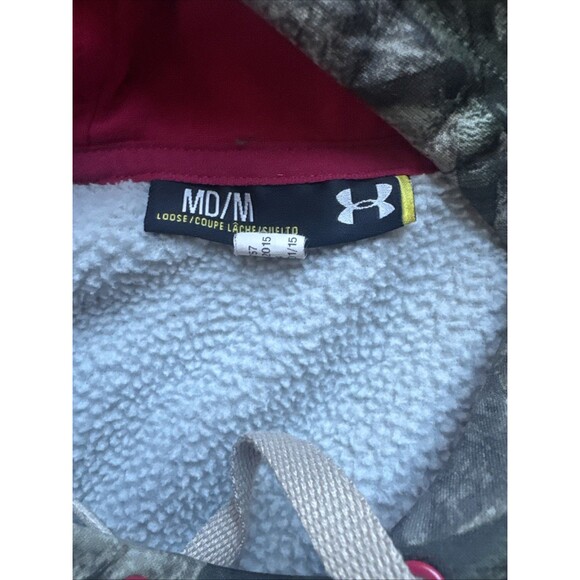 Under Armour Medium Camo Hunting Hoodie Women Mossy Oak Treestand - Picture 3 of 4